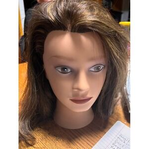Miss Ameri-Kin Mannequin Head Item 14112 Styling Practice Head Brown Hair